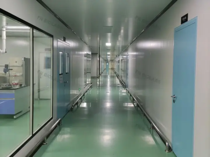 Clean controlled corridor connecting production rooms